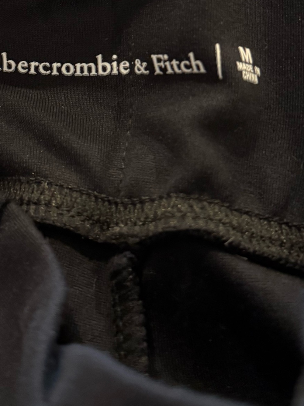 Abercrombie and Fitch Black Stretchy Ponte Split Slit Flare Hem Leggings Pants - Picture 3 of 8